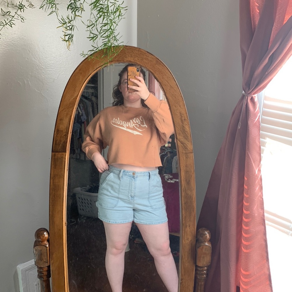 Peach Los Angeles Crop Sweatshirt